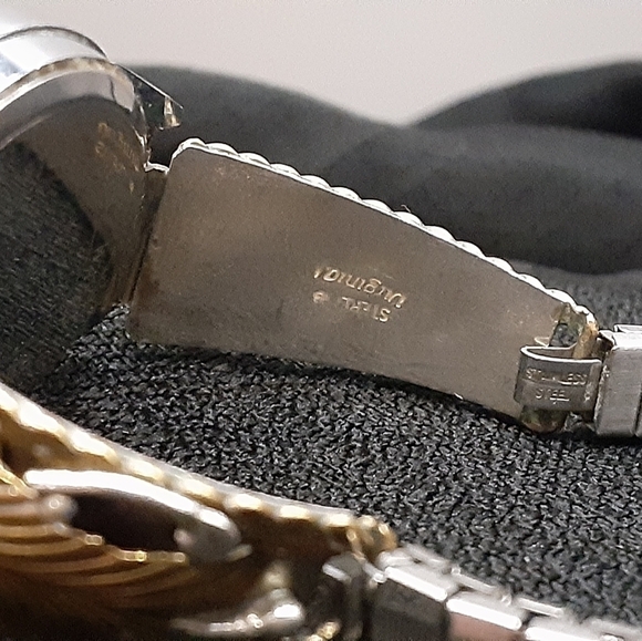 Vintage Native American Opal Silver and Gold Watch - Picture 5 of 6